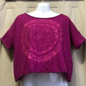 Steve Madden Boho Small ladies Crop Top Fuschia